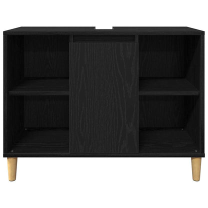 Badezimmermöbel Set 3 pcs Schwarz 60 x 30 x 60 cm Holzwerkstoff
