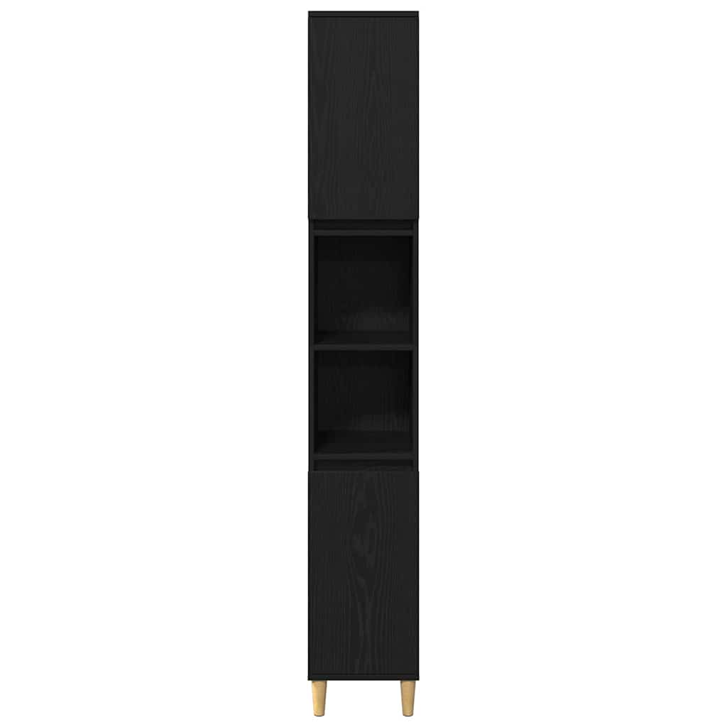 Badezimmermöbel Set 3 pcs Schwarz 60 x 30 x 60 cm Holzwerkstoff