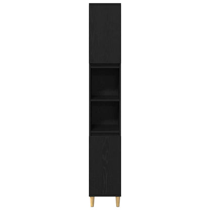 Badezimmermöbel Set 3 pcs Schwarz 60 x 30 x 60 cm Holzwerkstoff