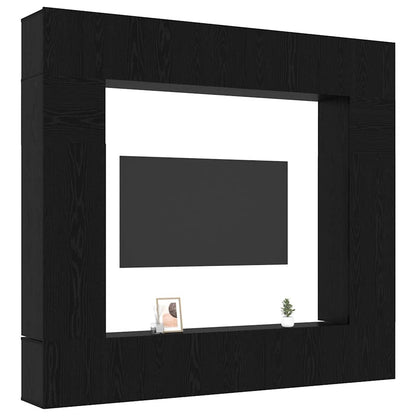 TV-Möbel-Set 8 pcs Schwarz Eichen-Optik 100 x 30 x 30 cm
