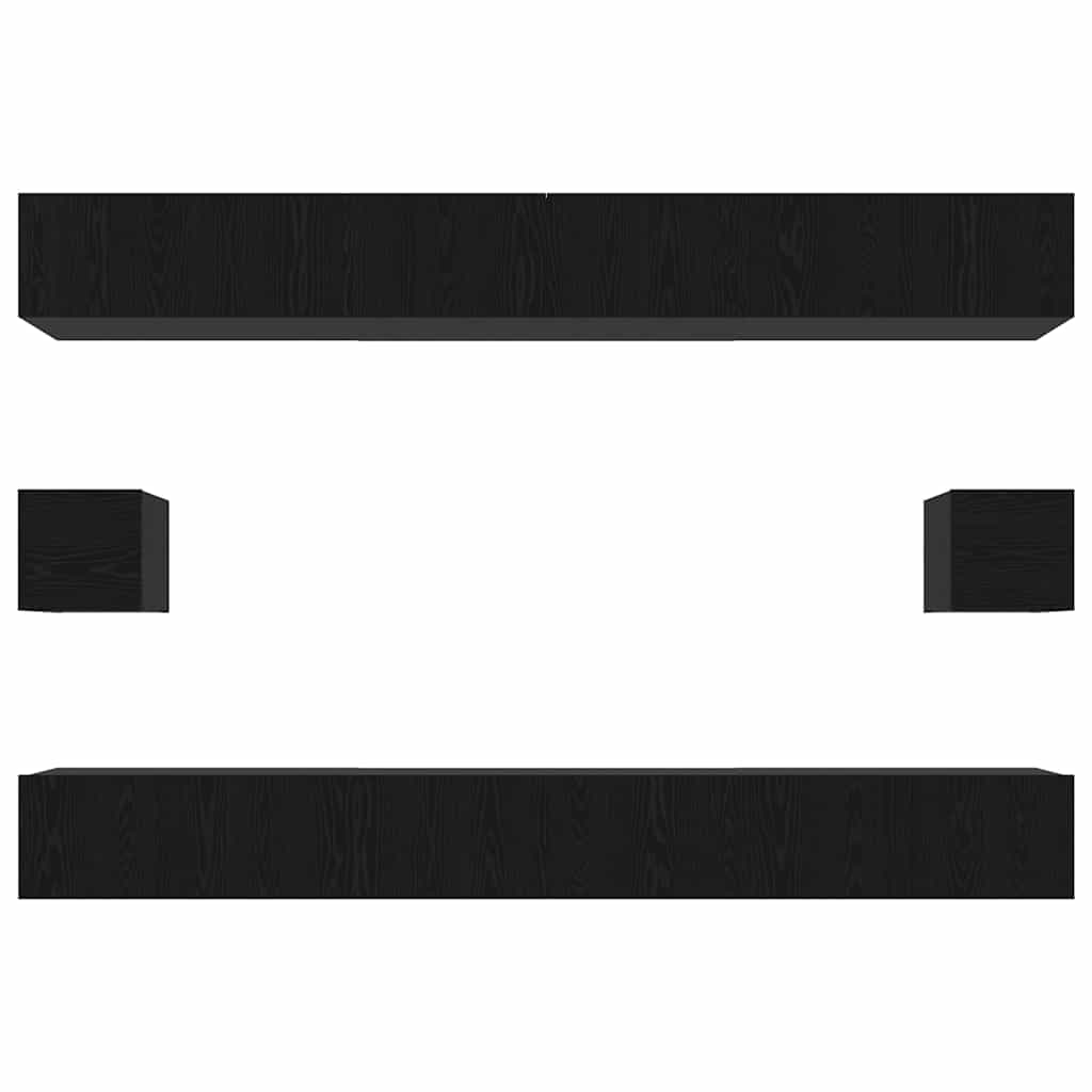 TV-Möbel-Set 8 pcs Schwarz Eichen-Optik 100 x 30 x 30 cm