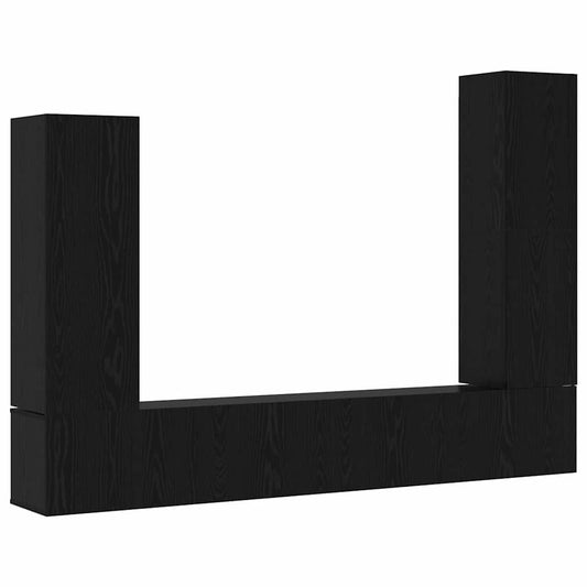 TV-Möbel-Set 4 pcs Schwarze Eiche 30,5 x 30 x 110 cm