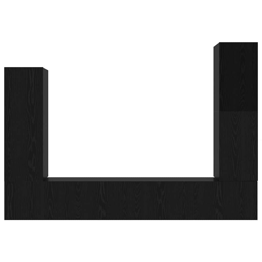 TV-Möbel-Set 4 pcs Schwarze Eiche 30,5 x 30 x 110 cm