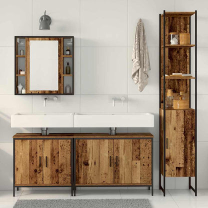 Badezimmermöbel Set mit Regal 4 pcs Braun 33 x 33 x 185.5 cm
