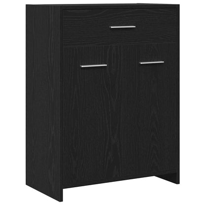 Badezimmermöbelset 4 pcs Schwarze Eiche 30 x 30 x 183,5 cm