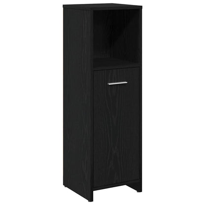 Badezimmermöbelset mit Schubladen 4 pcs Schwarz Eichen-Optik