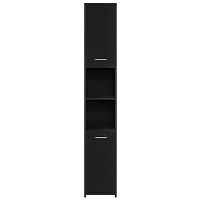 Badezimmermöbelset 4 pcs Schwarze Eiche 30 x 30 x 183,5 cm