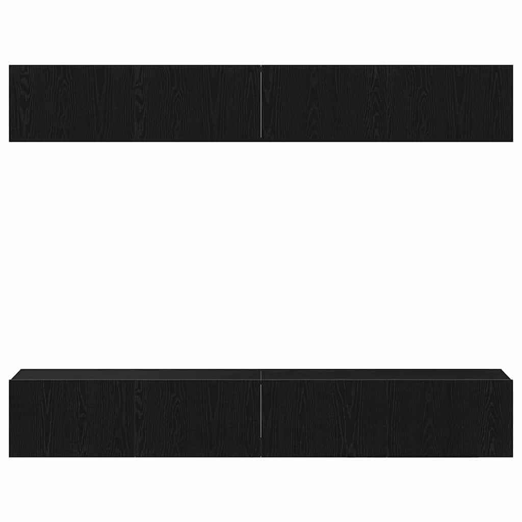 TV-Möbel-Set Wandmontiert 4 pcs Schwarze Eiche 100 x 30 x 30 cm