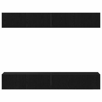 TV-Möbel-Set Wandmontiert 4 pcs Schwarze Eiche 100 x 30 x 30 cm
