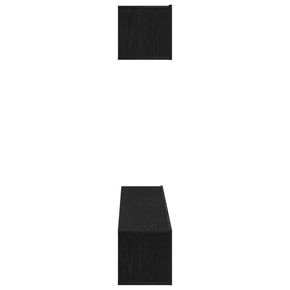 TV-Möbel-Set 4 pcs Schwarze Eiche 80 x 30 x 30 cm Holzwerkstoff