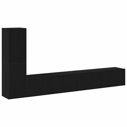 TV-Möbel-Set Wandmontiert 3 pcs Schwarze Eiche 100 x 30 x 30 cm