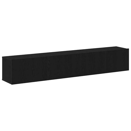 TV-Möbel-Set Wandmontiert 2 pcs Schwarze Eiche 100 x 30 x 30 cm
