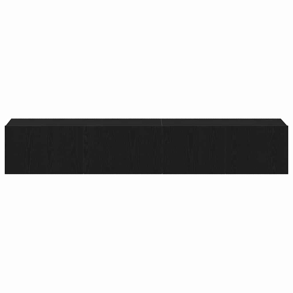 TV-Möbel-Set Wandmontiert 2 pcs Schwarze Eiche 100 x 30 x 30 cm