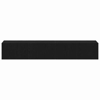 TV-Möbel-Set Wandmontiert 2 pcs Schwarze Eiche 100 x 30 x 30 cm