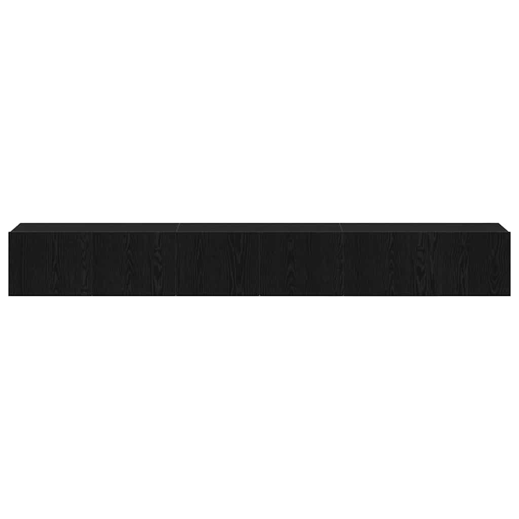 TV-Möbel-Set 3 pcs Schwarze Eiche 80 x 30 x 30 cm Holzwerkstoff