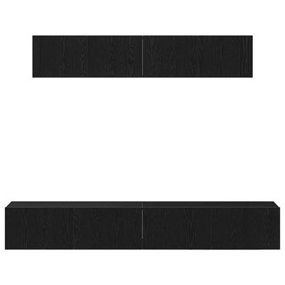 TV-Möbel-Set Wandmontiert 4 pcs Schwarze Eiche 100 x 30 x 30 cm