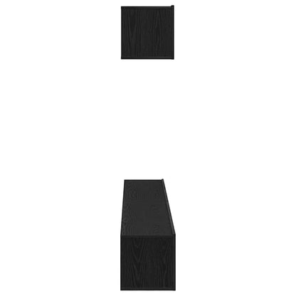 TV-Möbel-Set Wandmontiert 4 pcs Schwarze Eiche 100 x 30 x 30 cm