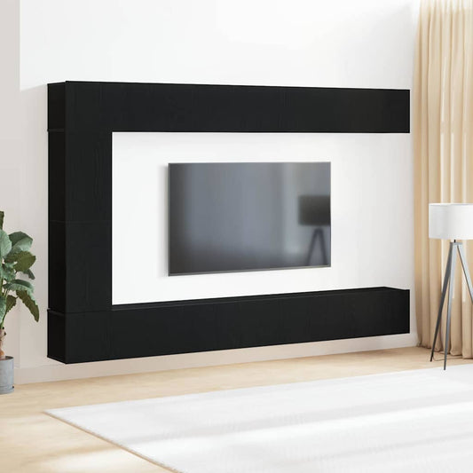 TV-Möbel-Set 9 pcs Schwarze Eiche 30,5 x 30 x 110 cm
