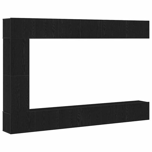 TV-Möbel-Set 9 pcs Schwarze Eiche 30,5 x 30 x 110 cm