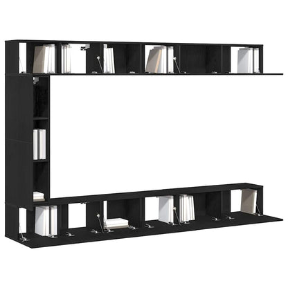 TV-Möbel-Set 9 pcs Schwarze Eiche 30,5 x 30 x 110 cm