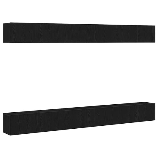 TV-Möbel-Set Wandmontiert 6 pcs Schwarze Eiche 100 x 30 x 30 cm