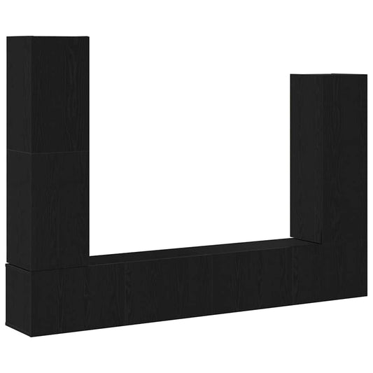 TV-Möbel-Set 6 pcs Schwarze Eiche 30,5 x 30 x 110 cm