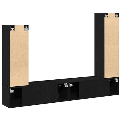 TV-Möbel-Set 6 pcs Schwarze Eiche 30,5 x 30 x 110 cm