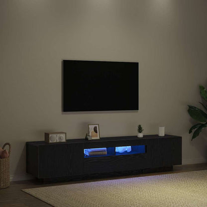 TV-Schränk 2 pcs Schwarz 180 x 35 x 40 cm Holzwerkstoff