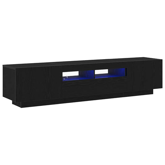 TV-Schränk 2 pcs Schwarz 180 x 35 x 40 cm Holzwerkstoff