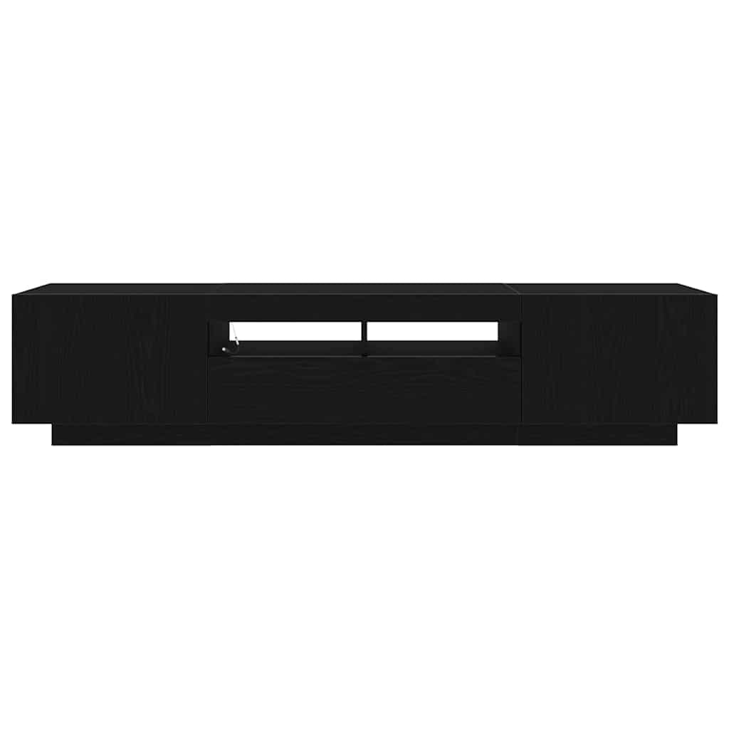 TV-Schränk 2 pcs Schwarz 180 x 35 x 40 cm Holzwerkstoff