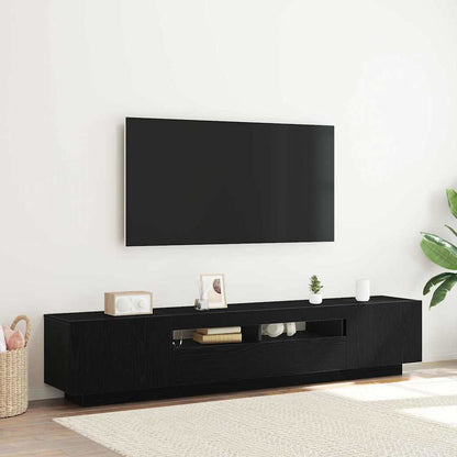 TV-Schränk 2 pcs Schwarz 200 x 35 x 40 cm Holzwerkstoff