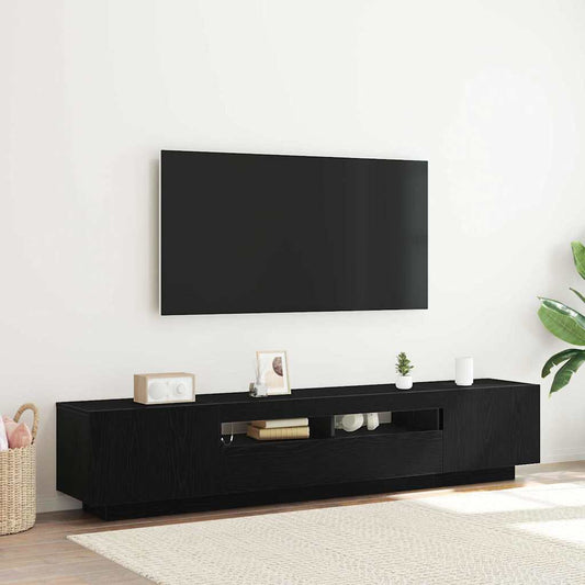 TV-Schränk 2 pcs Schwarz 200 x 35 x 40 cm Holzwerkstoff