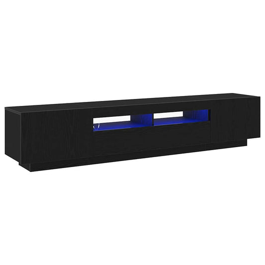 TV-Schränk 2 pcs Schwarz 200 x 35 x 40 cm Holzwerkstoff