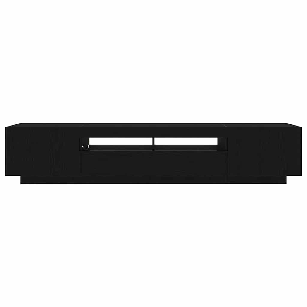 TV-Schränk 2 pcs Schwarz 200 x 35 x 40 cm Holzwerkstoff