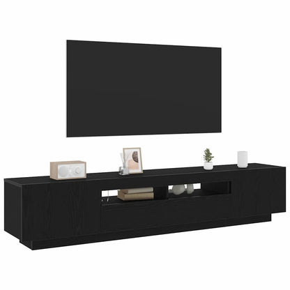 TV-Schränk 2 pcs Schwarz 200 x 35 x 40 cm Holzwerkstoff