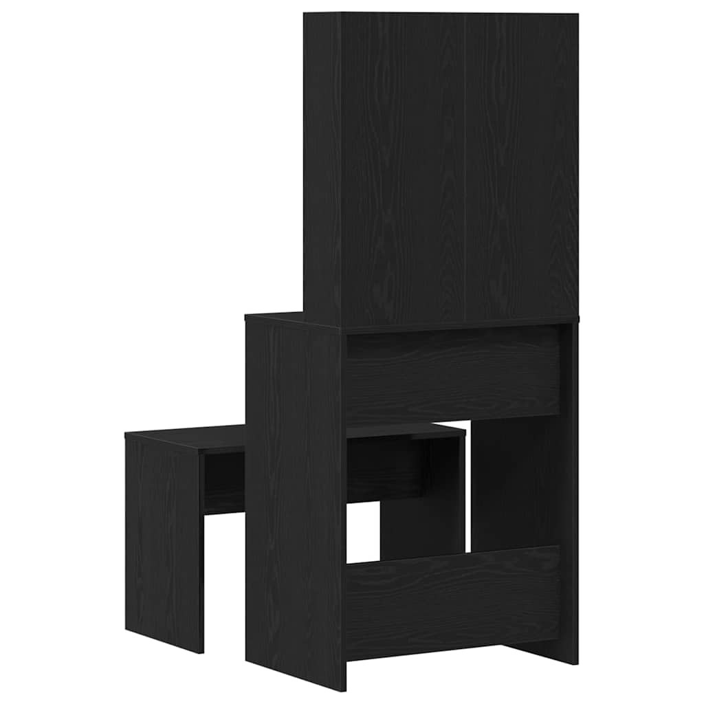 Schminktisch Set Schwarze Eiche 60 x 40 x 140 cm Holzwerkstoff