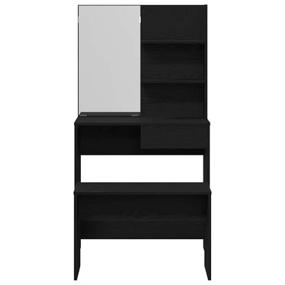 Schminktisch Set mit Regal Schwarze Eiche 74.5 x 40 x 141 cm