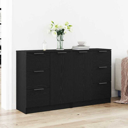 Sideboard Schwarze Eiche 180 x 30 x 70 cm Holzwerkstoff