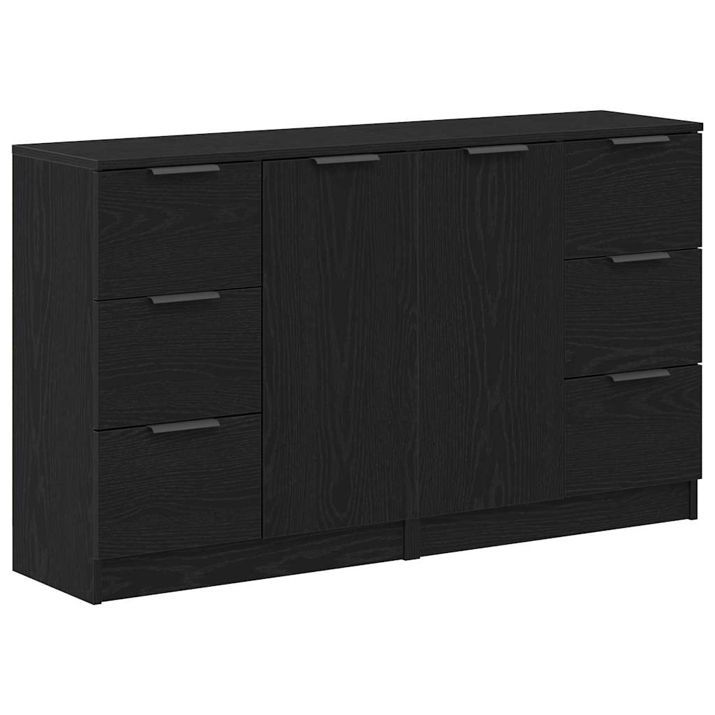 Sideboard Schwarze Eiche 180 x 30 x 70 cm Holzwerkstoff