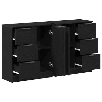 Sideboard Schwarze Eiche 180 x 30 x 70 cm Holzwerkstoff