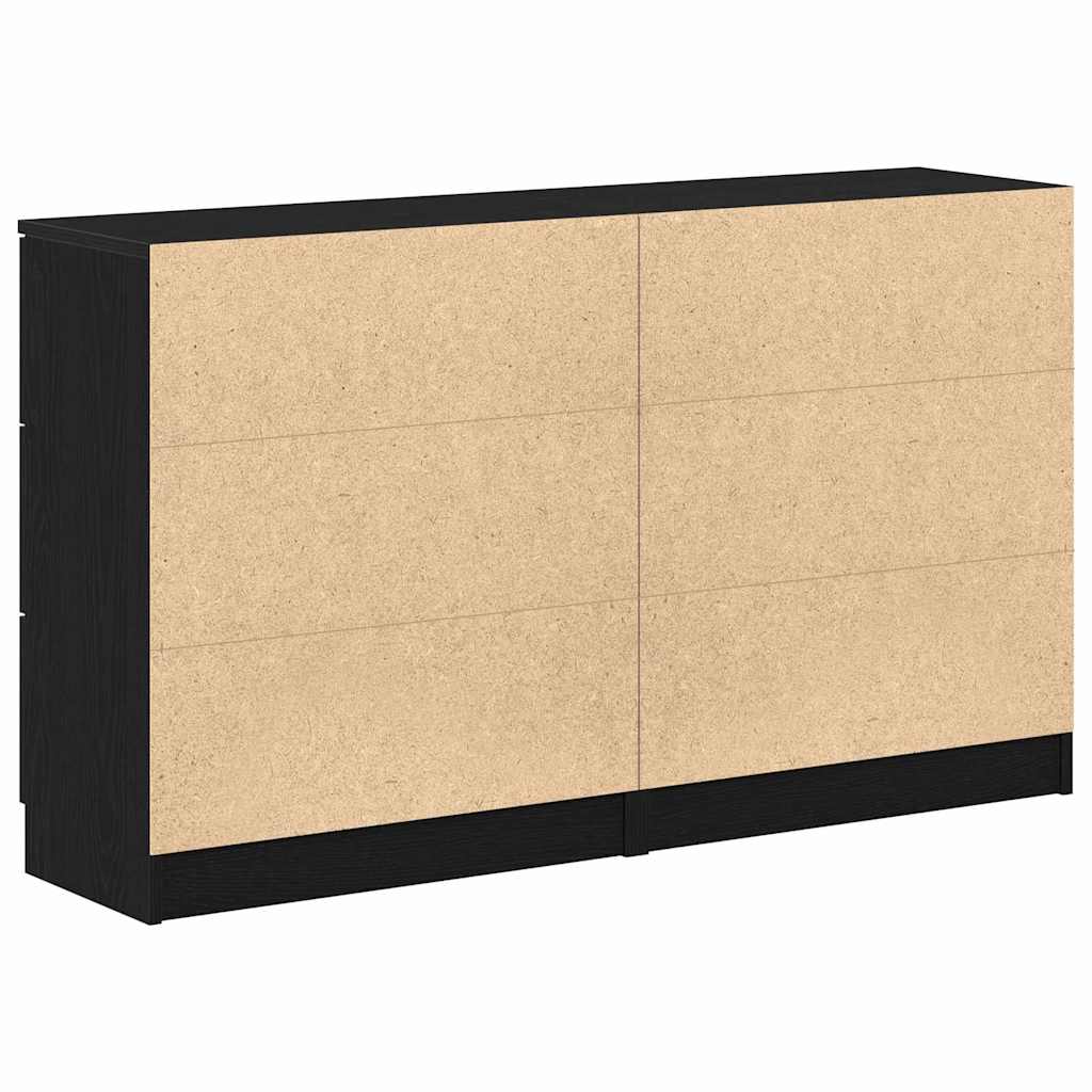 Sideboard Schwarze Eiche 180 x 30 x 70 cm Holzwerkstoff