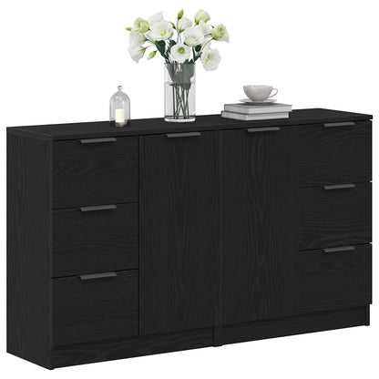 Sideboard Schwarze Eiche 180 x 30 x 70 cm Holzwerkstoff