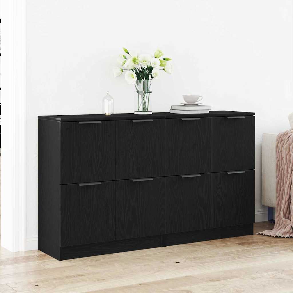 Anrichte Schwarze Eiche 180 x 30 x 70 cm Holzwerkstoff