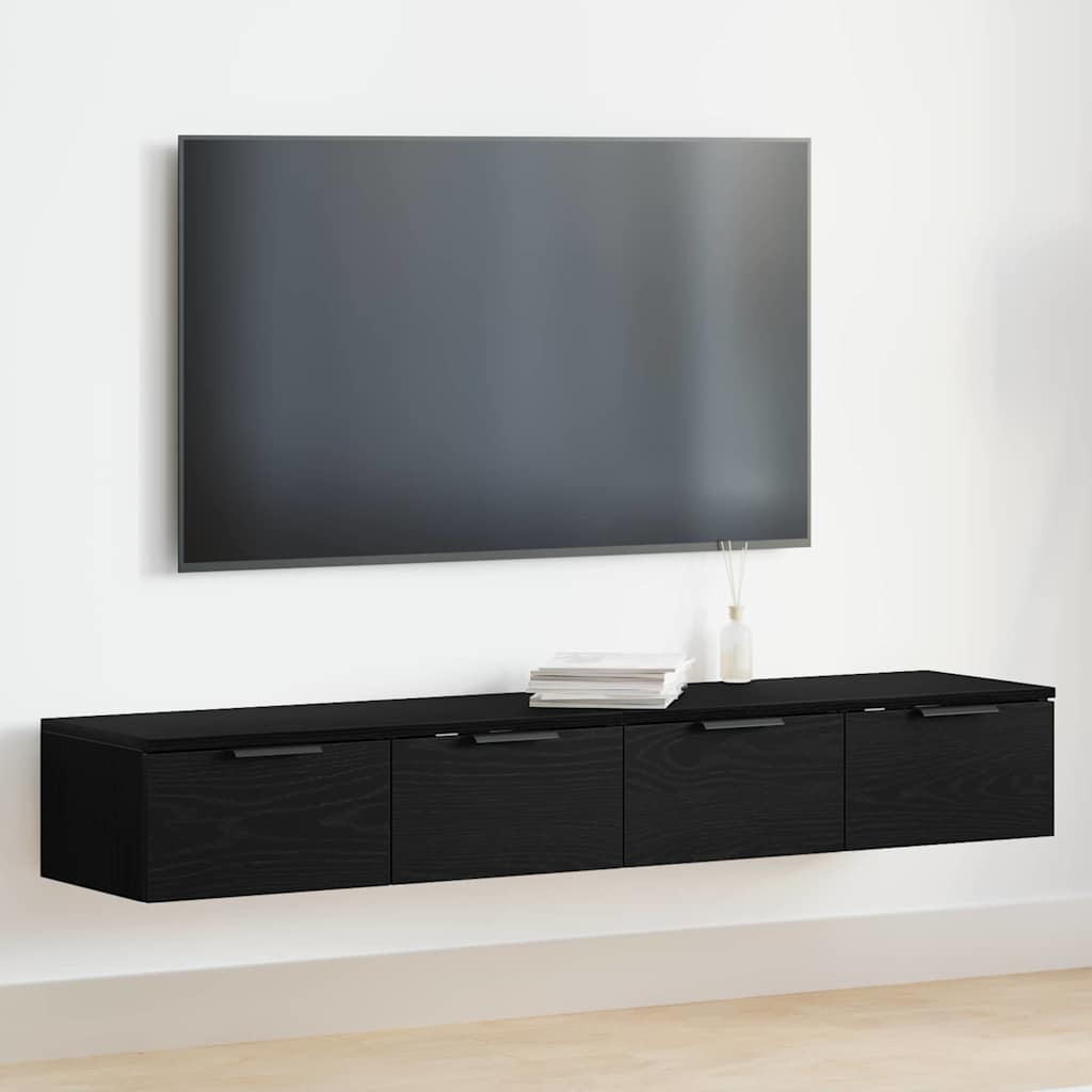 Wandschrank 2 pcs Schwarze Eiche 68 x 30 x 20 cm Holzwerkstoff