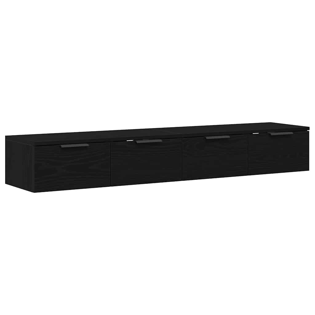 Wandschrank 2 pcs Schwarze Eiche 68 x 30 x 20 cm Holzwerkstoff