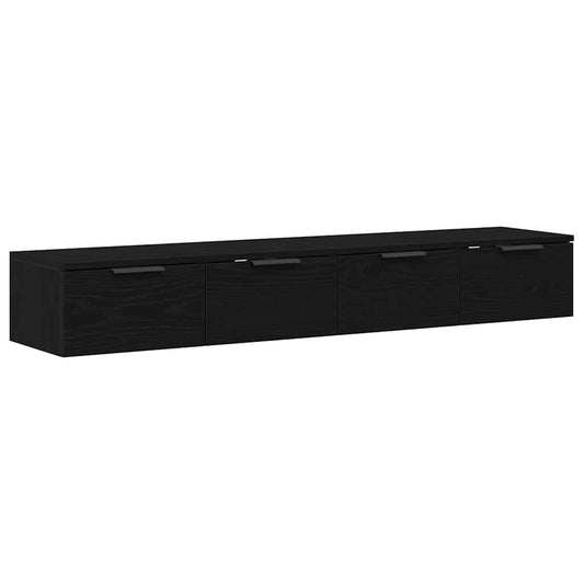 Wandschrank 2 pcs Schwarze Eiche 68 x 30 x 20 cm Holzwerkstoff