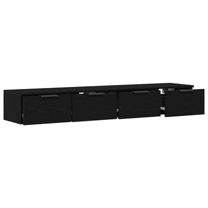 Wandschrank 2 pcs Schwarze Eiche 68 x 30 x 20 cm Holzwerkstoff