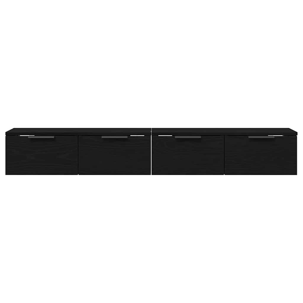 Wandschrank 2 pcs Schwarze Eiche 68 x 30 x 20 cm Holzwerkstoff