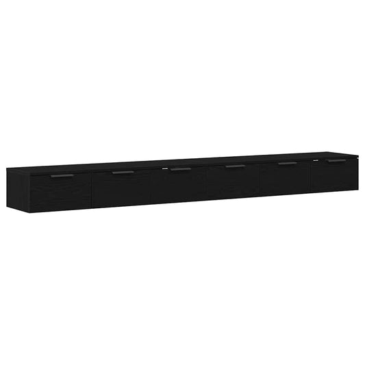 Wandschrank 2 pcs Schwarze Eiche 102 x 30 x 20 cm Holzwerkstoff