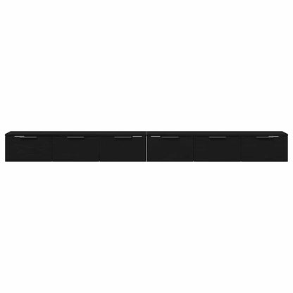 Wandschrank 2 pcs Schwarze Eiche 102 x 30 x 20 cm Holzwerkstoff